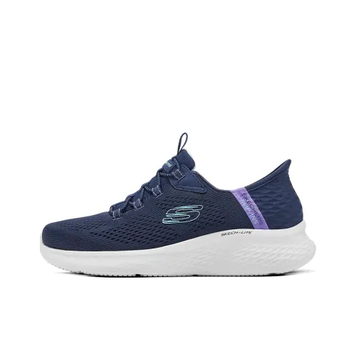 Skechers Дышащий и Легкий Низкий Топ Casual Женский Морской Синий