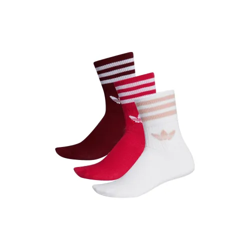 Adidas Originals MID CUT CRW SCK Высокие носки Унисекс 3 упаковки