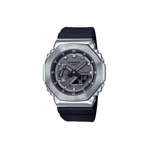 CASIO Steel Series Кварцевый механизм Смольный ремешок Часы Мужские Серебристый циферблат