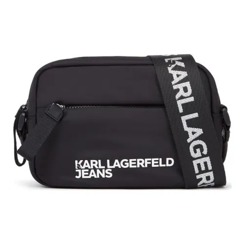 Karl Lagerfeld Переработанный полиамид Сумка через плечо Женская Черная