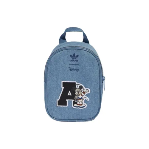 Adidas Originals Disney Коллаборация Деним Рюкзак Мини Унисекс Синий