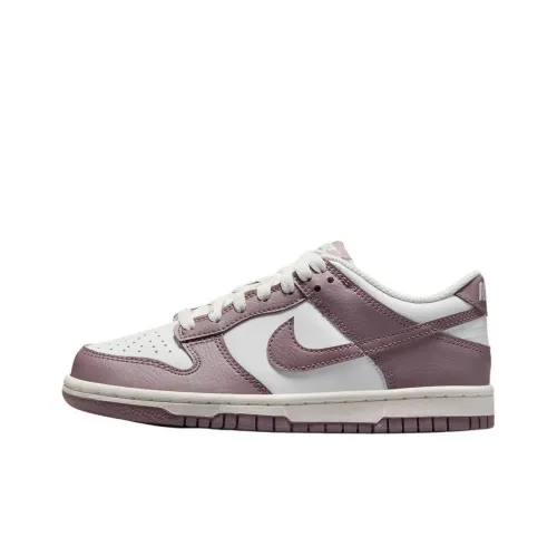 nike Dunk Slip Resistant Abrasion Resistant Низкий Топ Детские Скейтбординги Белый Фиолетовый Подростки