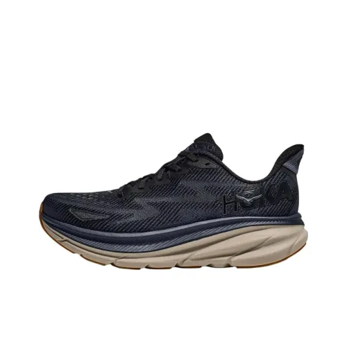 HOKA ONE ONE Clifton 9 Беговые кроссовки Низкий топ Черный Коричневый Мужской
