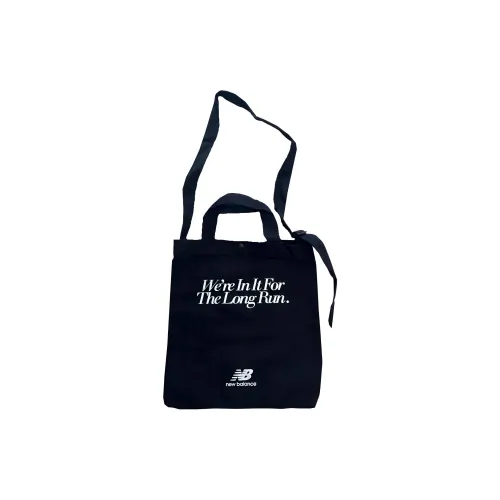 New Balance Ткань Тоут Сумка Сумка для покупок Сумка через плечо Сумка Обычная Унисекс Ярко-черная