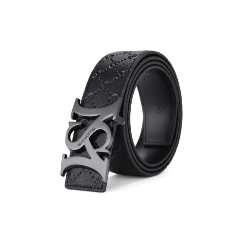 SEPTWOLVES Ремень из коровьей кожи с застежкой-пластиной мужской ширина 3,5 см