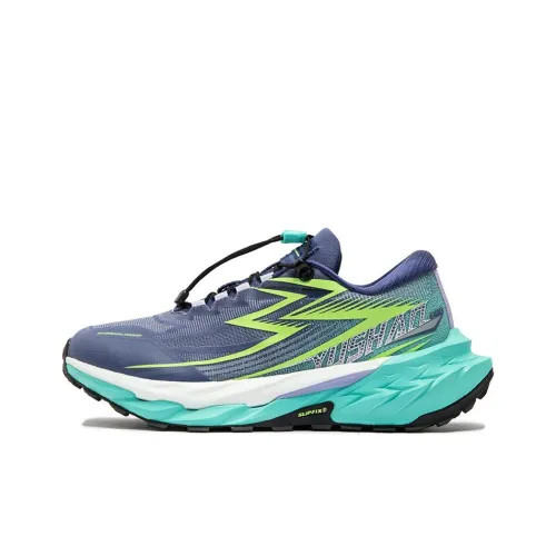 361° Амортизирующие подошва Slip-resistant Низкий топ Спринт Беговые кроссовки Мужской Синий Зеленый