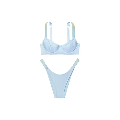 Victoria's Secret Комплект нижнего белья Женское Синий Ромб