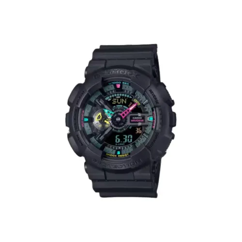 CASIO 110 Collection Кварцевый механизм Смольный ремешок Часы Мужские Черный циферблат