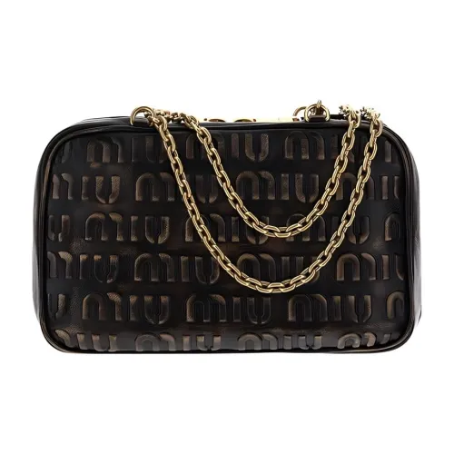 MIU MIU Sheepskin Сумка через плечо Женская Черная Коричневая