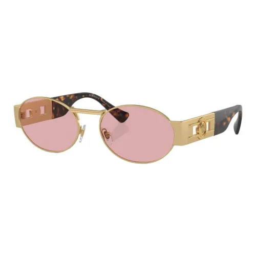 VERSACE Металл OVAL SUNGLASSES Женские Матовый Золотой