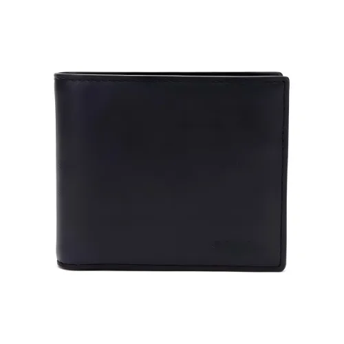 COACH Компактный Бифолд из коровьей кожи с клапаном кошелек мужской черный