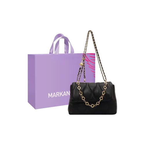 MARKANGARO ПУ (полиуретан) Сумка-тоут среднего размера Женская Черный Экрю