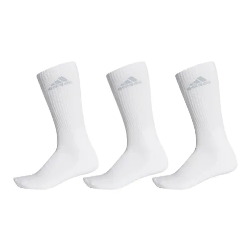 Adidas 3 пачки белые мужские носки MID до икры
