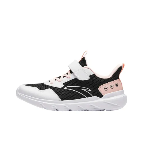 Antakids Свежий образ Дышащий Легкий Амортизация Низкий топ Детская беговая обувь Черный Белый Малыш Розовый