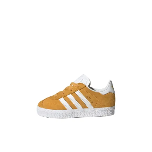 Adidas Originals Gazelle Аbrasion Resistant Низкие Топ Обувь для малышей Желтый Белый Infant и Toddler