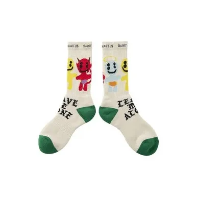 SAINT Mxxxxxx CPFM Collaboration Коллаборация 1 шт Бежевый Унисекс MID Носки до икры