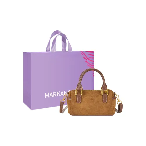 MARKANGARO Велюр Через плечо Сумка Обычный Женский Коричневый