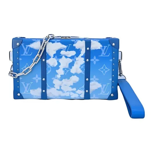 LOUIS VUITTON Холст и кожа Кошелек Клатч Мужской Градиент Синий