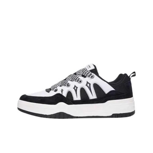 KELME Slip-resistant Abrasion-resistant Lightweight Low-Top Casual Shoes Women's Black White KELME Противоскользящий Устойчивый к истиранию Легкий Низкий Топ Повседневная Обувь Женская Черный Белый