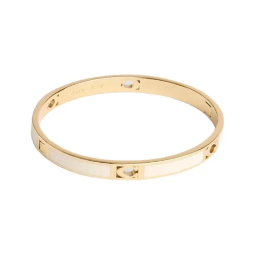 COACH Эмаль Браслеты Унисекс Золото Мел Белый