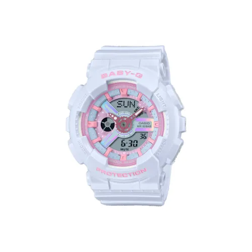 CASIO Baby Кварцевый механизм Смольный ремешок Часы Женские Серый циферблат