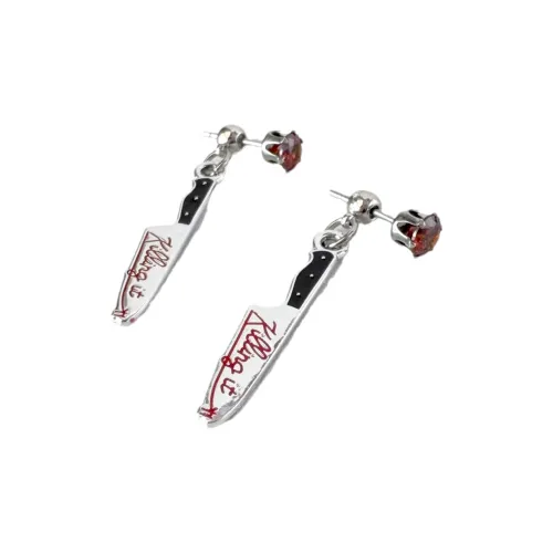 KING OF BLING Сплав Синтетический Драгоценный камень Серьги-гвоздики Унисекс Год Змеи Удачи