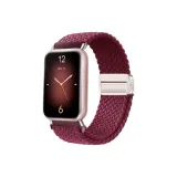 Магнитная застежка, нейлон, ткань, вязаный ремешок - [Бургундский]