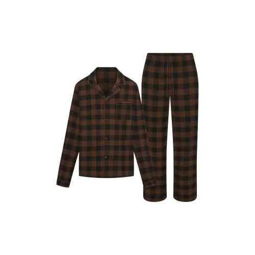 SKIMS Яшма BUFFALO Check/Яшма BUFFALO Клетка Мужской Пижамный Комплект