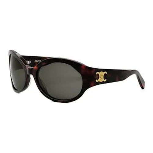 CELINE Ацетат OVAL SUNGLASSES Женские Черепаховый