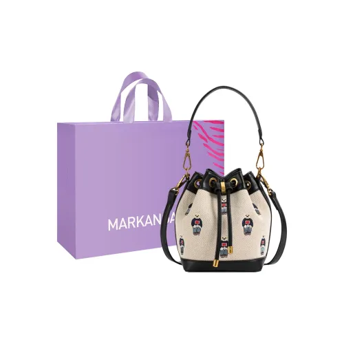 MARKANGARO Холст с ПУ (полиуретан) Одно плечо Ручная сумка Сумка через плечо Стандартная Женская Черная Коричневая