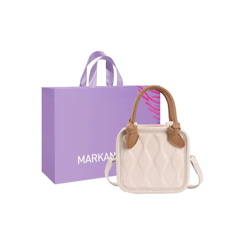 MARKANGARO ПУ (полиуретан) Маленькая квадратная сумка цвет печенья сумка ручная сумка сумка через плечо обычная женская