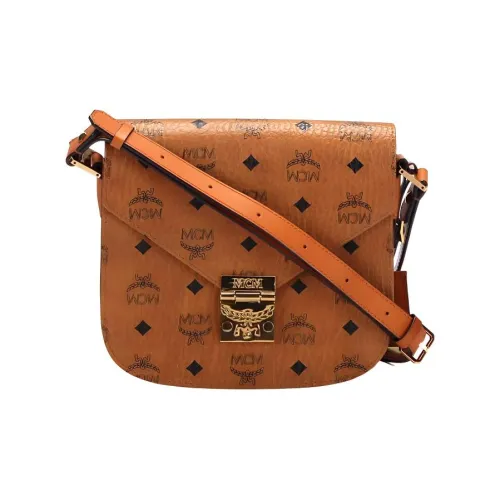 MCM Покрытые холстовые сумки через плечо сумка на плечо унисекс коричневый и коньяк