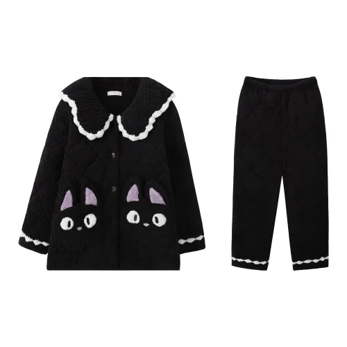 Qiao Ni Tong Пижамный комплект женский черный