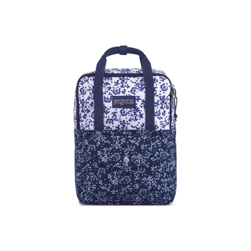 JanSport Рюкзаки Белый и Синий Принт Унисекс