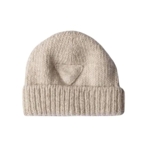 PRADA Кашемир Шапки-бини Мужской Бежевый