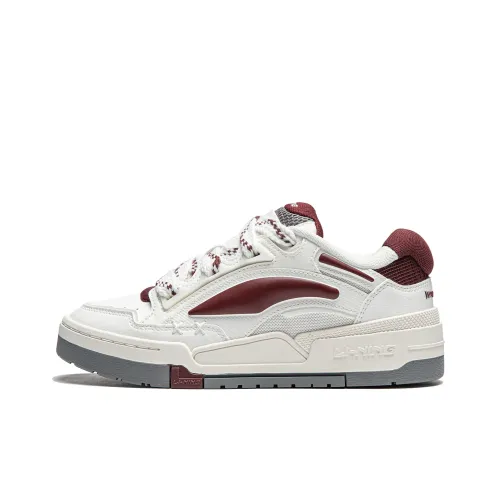 LiNing Journey V2 Противоскользящие Амортизирующие Устойчивые к износу Поддерживающие Низкие Кроссовки для скейтбординга Женские Белые Красные