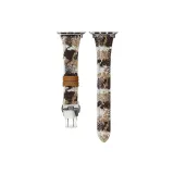 Белый-коричневый / Тонкая талия / Гусиная лапка / Застежка-бабочка / Ремень