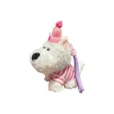 Вест-хайленд разноцветный шнур, подвеска [розовый с белыми полосами]