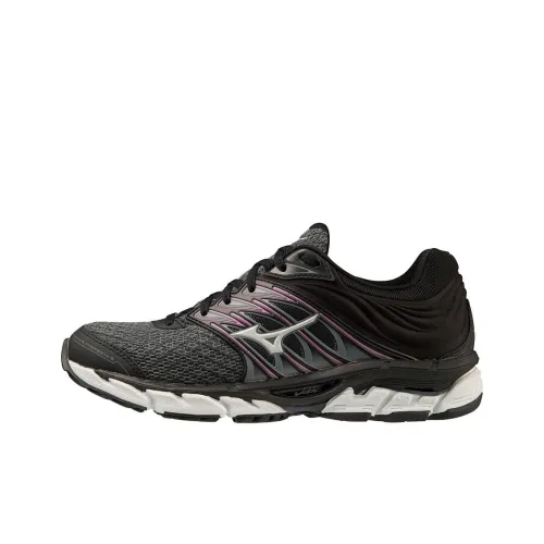 Mizuno Slip-resistant Abrasion-resistant Breathable Low-Top Casual Running Shoes Women's Black Мицубо Противоскользящие Устойчивые к износу Дышащие Низкие Кеды Повседневные Беговые Кроссовки Женские Черные