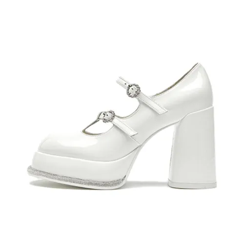 SHOESZOOO Туфли Мэри Джейн Закат Теплый Белый Женские