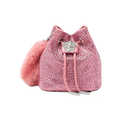 VERSACE La Medusa Вискоза Ведрообразная Сумка Мини Женская Розовая