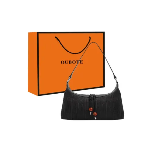 OUBOTE Xiangyun Пряжа с Натуральная кожа Сумка через плечо Женская Черная