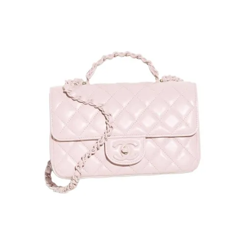 CHANEL Lambskin Сумка через плечо Сумка Mini Женская Светло-розовая
