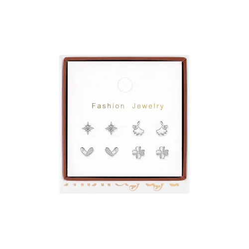 Mini yaya S999 Серебряные Серьги-гвоздики Женские