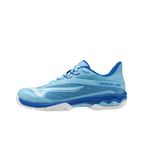 Mizuno Wave Exceed Light 2 Противоскользящие Устойчивые к истиранию Низкий Топ Кроссовки для тенниса Женские Синие