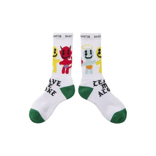 SAINT Mxxxxxx CPFM Collaboration Коллаборация 1 шт Белый Унисекс MID Носки до икры