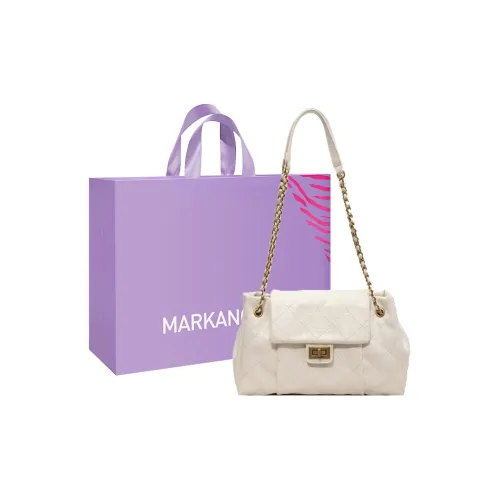 MARKANGARO ПУ (полиуретан) Сумка через плечо Стандартная Женская Первая любовь Белый Винтаж Обсидиановый черный