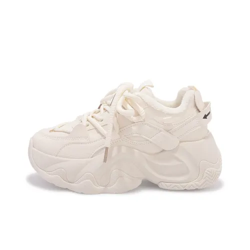 Shen Linsen массивные кроссовки Low Top Бежевые Женские