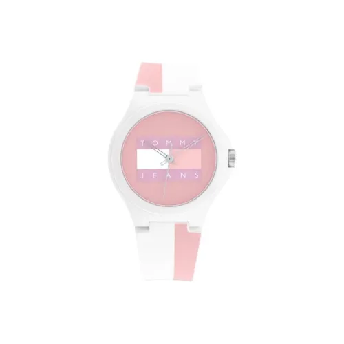 Tommy Hilfiger Наручные часы Кварцевый механизм Силиконовый ремешок 40,8 мм Розовый циферблат Унисекс