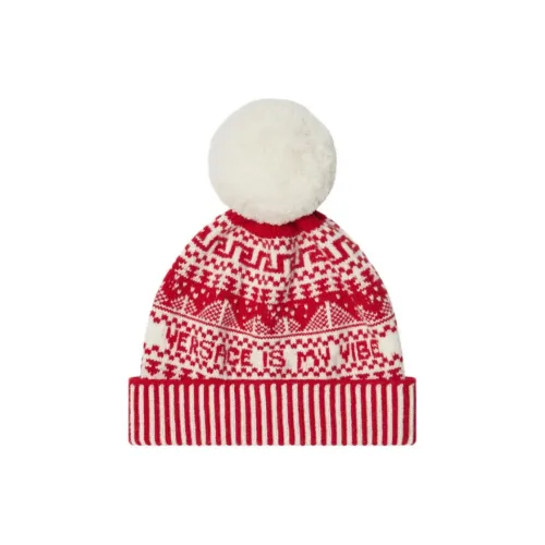 VERSACE Новая шерсть Шапки-бини Детский Белый